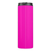 Neon Pink Elegant Custom Monogram met naam Thermosbeker (Achterkant)