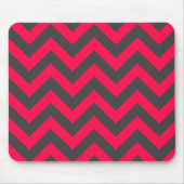 Neon Pink en Gray Chevron Pattern Muismat (Voorkant)