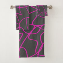 Neon Pink en Grey Line Art