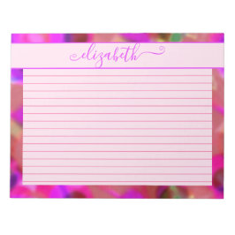 Neon Pink en Paarse Abstracte Waterverf Notitieblok