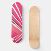 Neon Pink en White Simple Vector Skateboard (Voorkant)