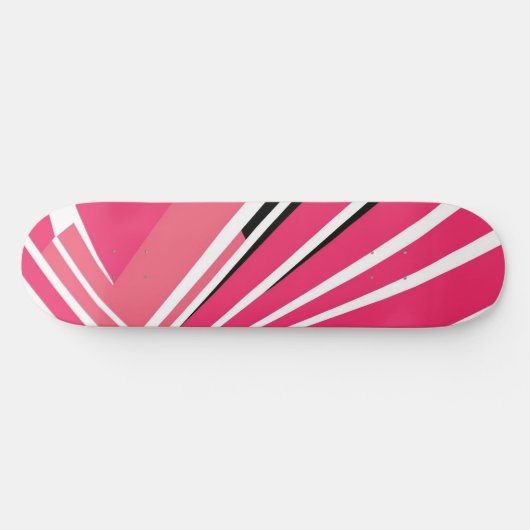 Neon Pink en White Simple Vector Skateboard (Horizontaal)