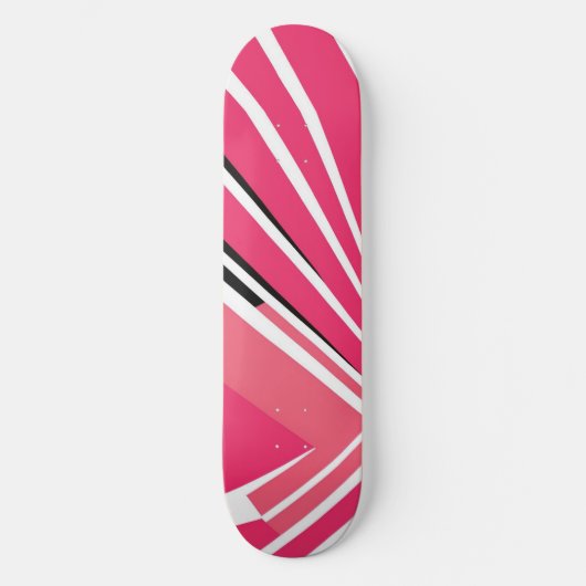 Neon Pink en White Simple Vector Skateboard (Voorkant)