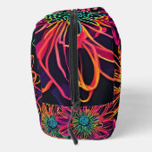 Neon Pink Floral Art Toilettasje (Rechts)