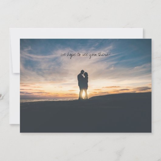 Neon Pink Foto opslaan Datum Save The Date (Achterkant)