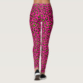 Neon Pink Fuchsia and Lime Green Leopard 80 Leggings (Achterkant)