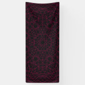 Neon Pink Geometric Mesh Black Banner – Aanpassen (Verticaal)