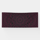 Neon Pink Geometric Mesh Black Banner – Aanpassen (Horizontaal)