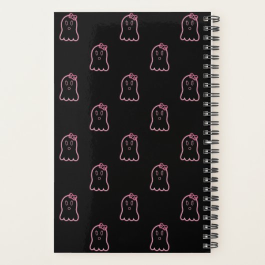Neon Pink Ghosts Planner (Achterkant)