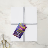 Neon Pink Girl's Roller Skating Party Dank u Cadeaulabel (Met Touw)