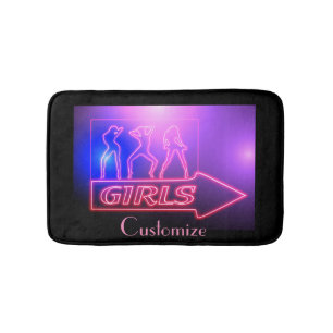 Neon Pink Girls Sign Thunder_Cove Badmat