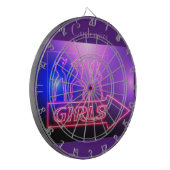 Neon Pink Girls Sign Thunder_Cove Dartbord (Voorkant Links)
