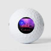Neon Pink Girls Sign Thunder_Cove Golfballen (Voorkant)