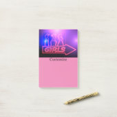 Neon Pink Girls Sign Thunder_Cove Post-it® Notes (Op bureau)