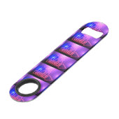 Neon Pink Girls Sign Thunder_Cove Speed Flessenopener (Voorkant Gekanteld)