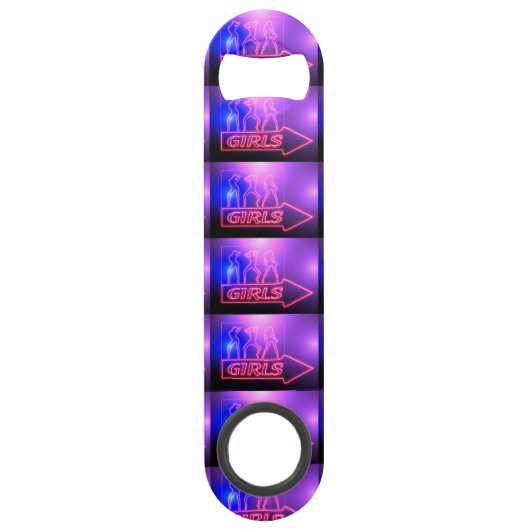 Neon Pink Girls Sign Thunder_Cove Speed Flessenopener (Voorkant)