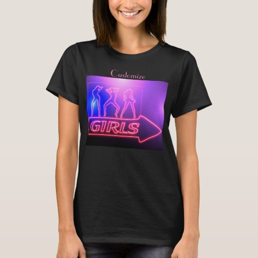 Neon Pink Girls Sign Thunder_Cove T-shirt (Voorkant)