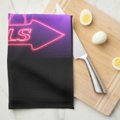 Neon Pink Girls Sign Thunder_Cove Theedoek (Quarter Fold)