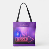 Neon Pink Girls Sign Thunder_Cove Tote Bag (Achterkant)