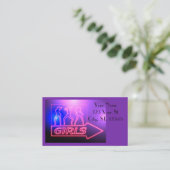 Neon Pink Girls Sign Thunder_Cove Visitekaartje (Staand voorkant)