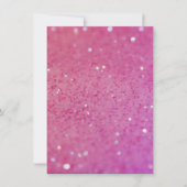 Neon Pink Glitter Sparkle Kaart (Voorkant)