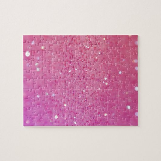 Neon Pink Glitter Sparkle Legpuzzel (Horizontaal)
