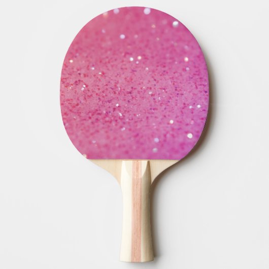 Neon Pink Glitter Sparkle Tafeltennisbatje (Voorkant)