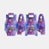 Neon Pink Glow Roller Schaatsen Disco Verjaardagsf Bedankdoosjes (Uitgevouwen)