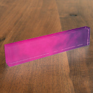 Neon Pink Gradient Desk naamplaat –  Naambordje