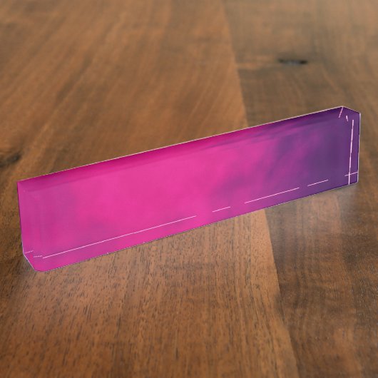 Neon Pink Gradient Desk naamplaat – Naambordje (Zijkant)