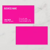 Neon Pink Graphic Design Visitekaartje (Voorkant / Achterkant)