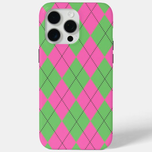 Neon Pink Green Diagnostic Geometric Y2K Patroon Case-Mate iPhone Case (Achterkant)