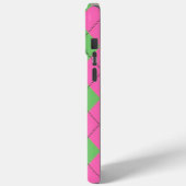 Neon Pink Green Diagnostic Geometric Y2K Patroon Case-Mate iPhone Case (Achterkant / Links)