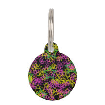 Neon Pink Green en Yellow Stars Pattern