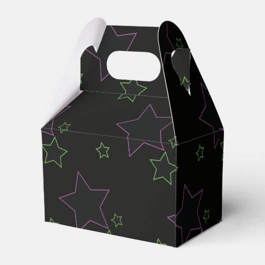 Neon Pink Green Glow Party Stars Snoep Favor Box Bedankdoosjes (Achterkant)