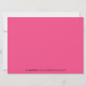 Neon Pink & Green helemaal Retro Bowling Birthday  Kaart (Achterkant)