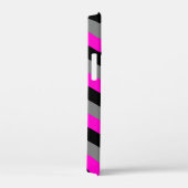 Neon Pink Grey en Black Zigzag Case-Mate iPhone Case (Achterkant / Rechts)