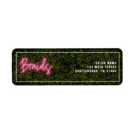 Neon Pink Hair Salon Braids Professional Label
