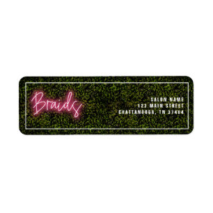 Neon Pink Hair Salon Braids Professional Label