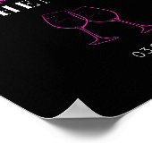 Neon Pink Hens Party Wine Welkomstbord Poster (Hoek)