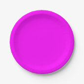 Neon pink hex code FF00FF Party Plate Papieren Bordje (Voorkant)