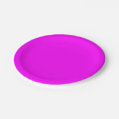 Neon pink hex code FF00FF Party Plate Papieren Bordje (Gekanteld)
