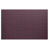 Neon Pink Human Skulls on Black Pattern Stof (Yard (91,4 cm))
