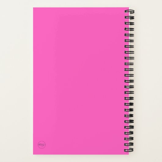 Neon Pink Jaar & Volume Journal Notitieboek (Achterkant)