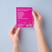 Neon Pink Janitorial Maid House Cleaning Flyer (Hand)