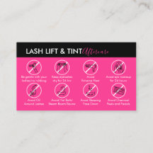 Neon Pink Lash Lift Tint Aftercare