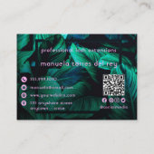 Neon Pink Lash Studio QR Code Professional Visitekaartje (Achterkant)