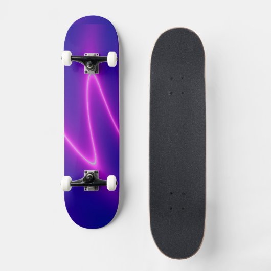 Neon Pink Lightning Persoonlijk Skateboard (Voorkant)