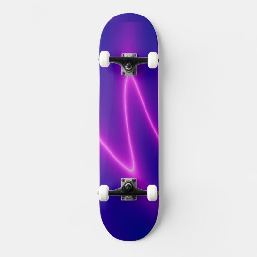 Neon Pink Lightning Persoonlijk Skateboard (Voorkant)
