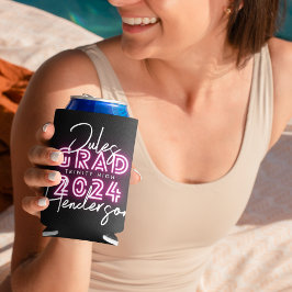 Neon Pink Lights Klasse van 24 Graduation Party Blikjeskoeler